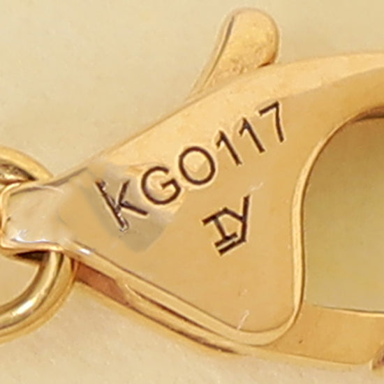 Cartier 18K Rose Gold Diamond Logo Double C Pendant Necklace