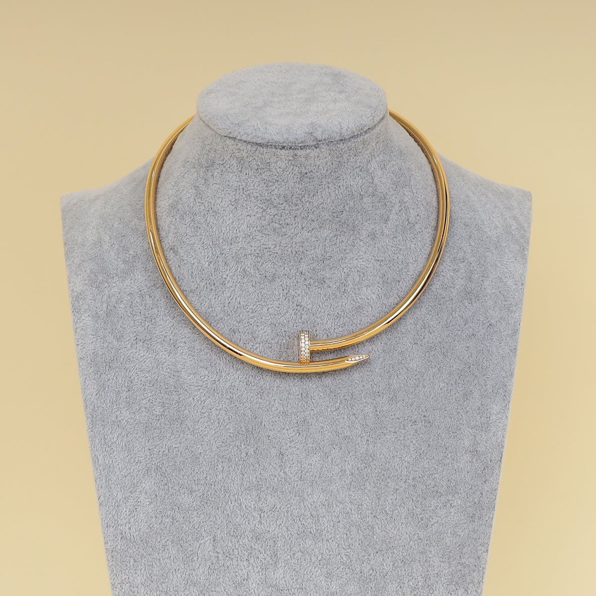 Cartier 18K Rose Gold Diamond Classic Model Juste un Clou Torque