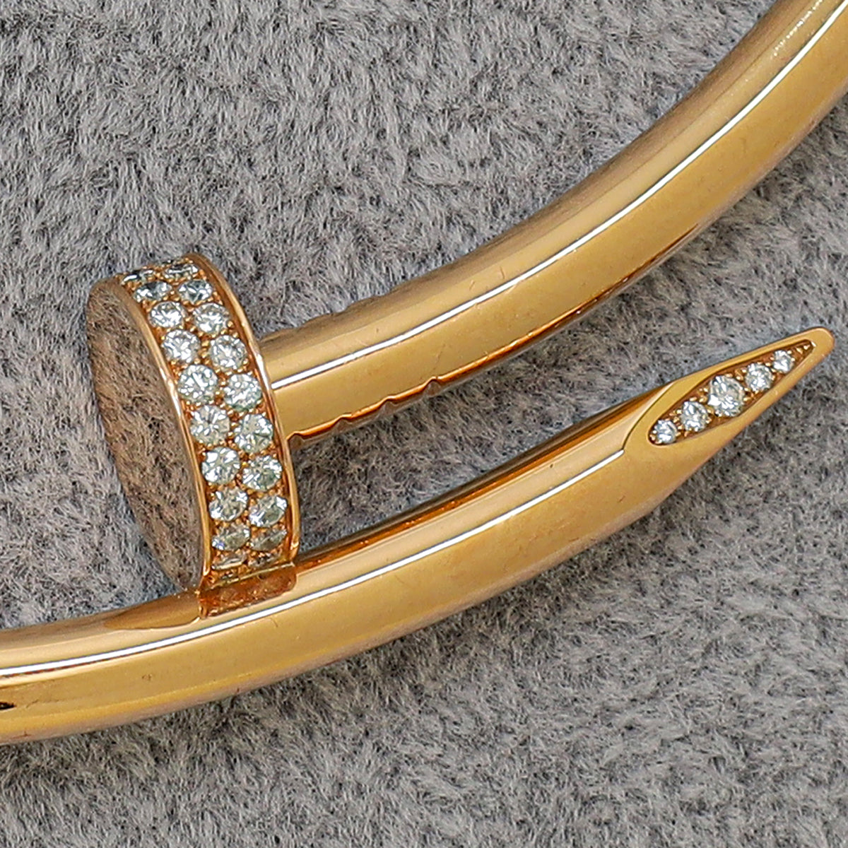 Cartier 18K Rose Gold Diamond Classic Model Juste un Clou Torque Necklace-Cartier-THE CLOSET