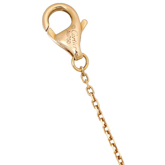 Cartier 18K Rose Gold Diamond Malachite Amulette De Cartier XS Model Pendant Necklace