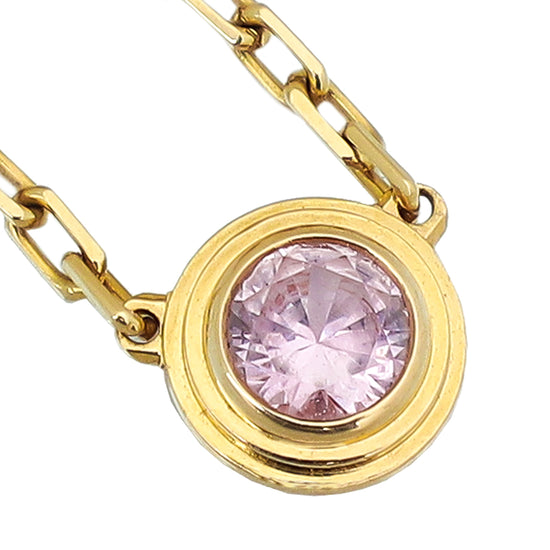 Cartier 18K Rose Gold Pink Sapphire D'Amour Necklace