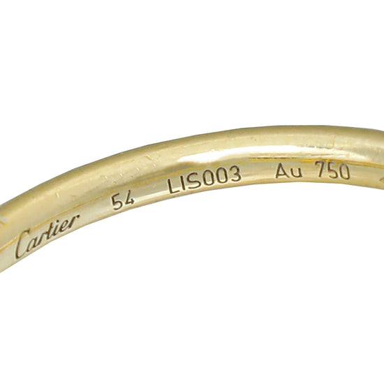 Cartier 18K Yellow Gold Juste Un Clou Small Model Ring 54