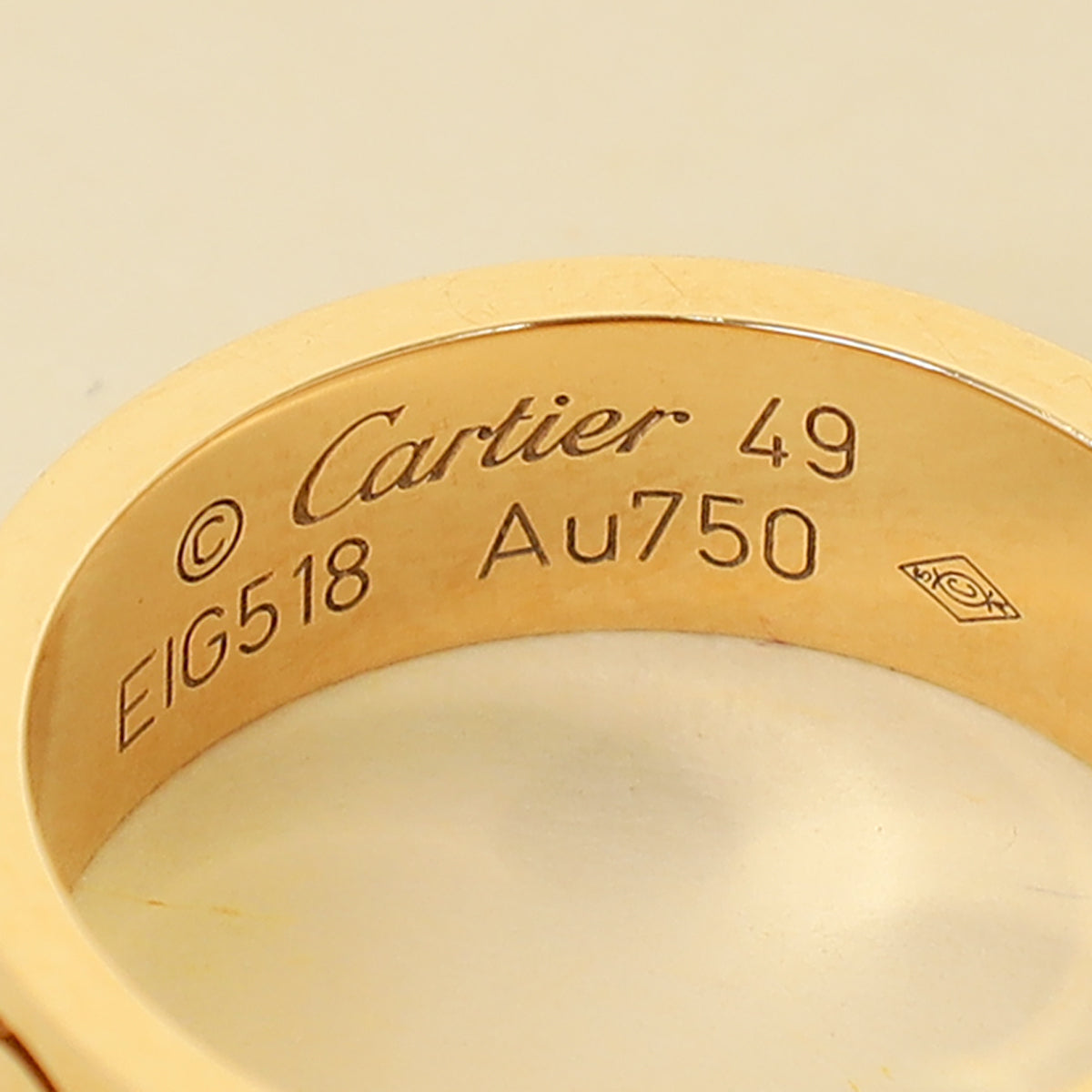 Cartier 18K Yellow Gold Love Classic Ring 49