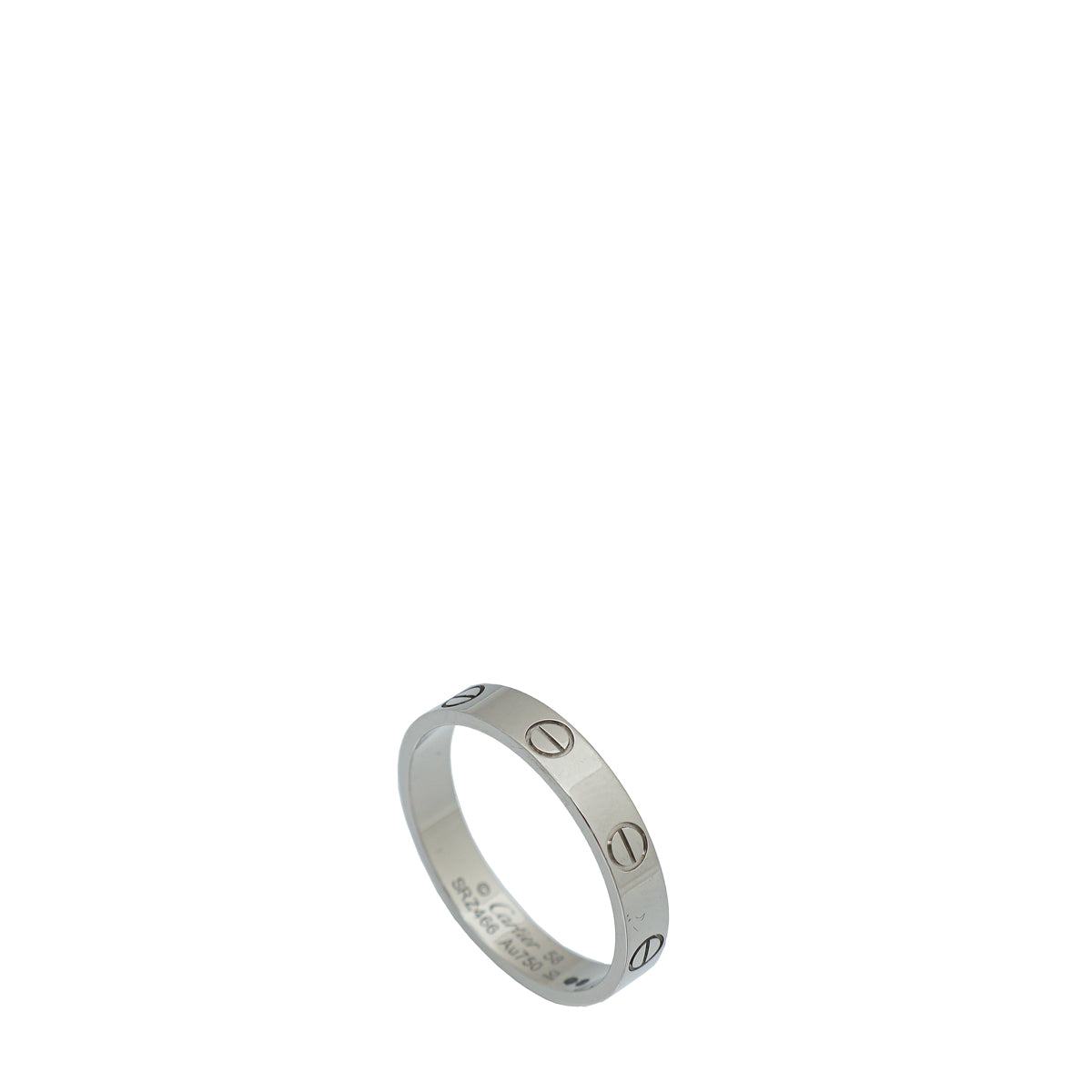 Cartier 18K White Gold Love Wedding Band Ring 58-Cartier-THE CLOSET