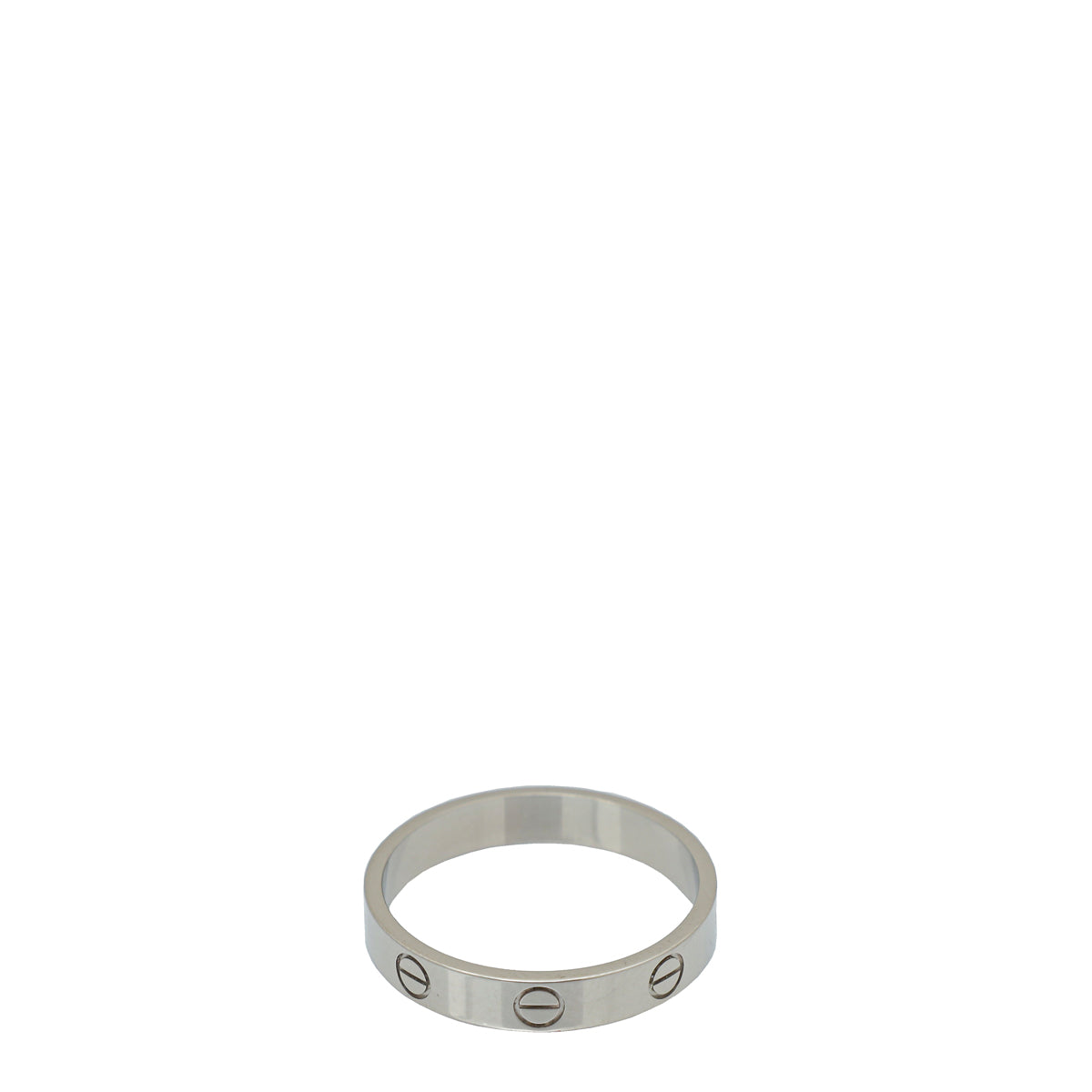 Cartier 18K White Gold Love Wedding Band Ring 58-Cartier-THE CLOSET