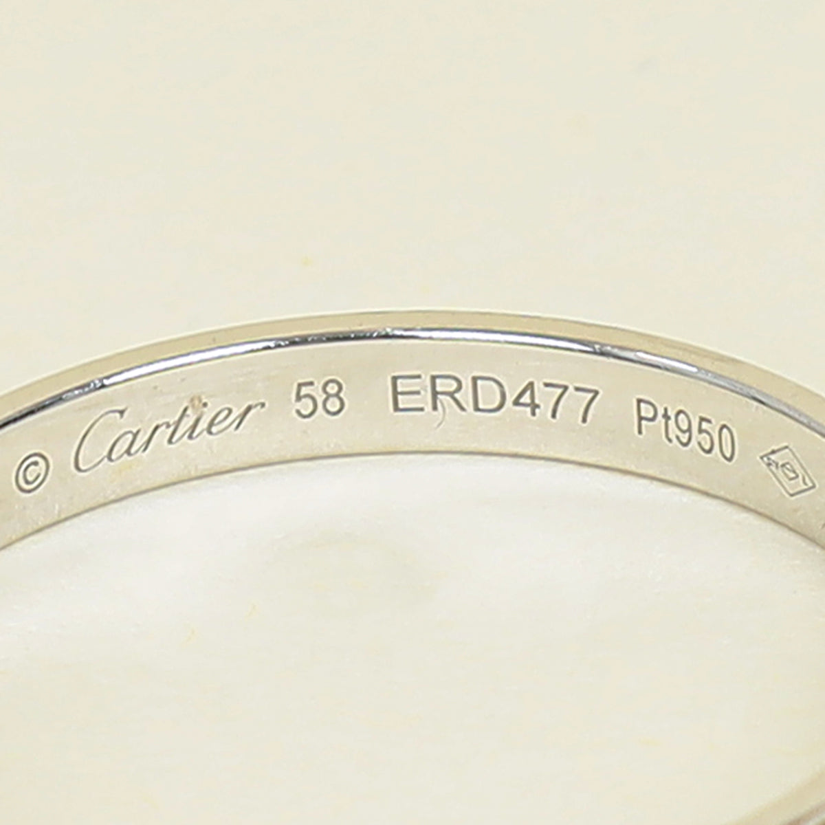 Cartier Platinum D'Amour 2.5 mm Wedding Ring 58