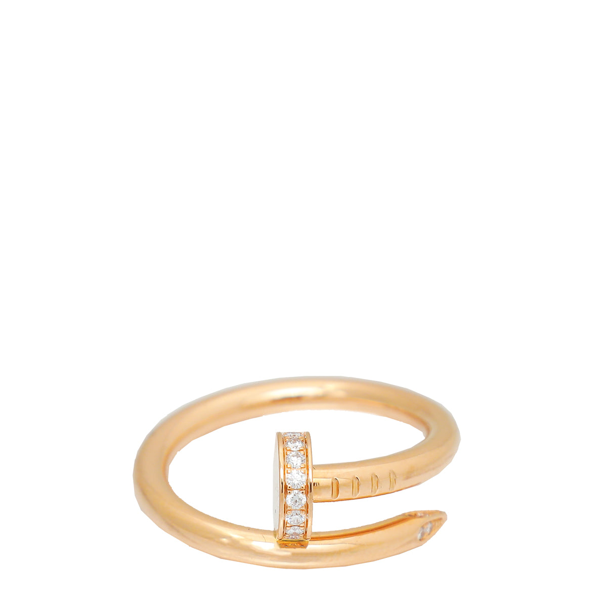 Cartier 18K Rose Gold 22 Diamond Juste Un Clou Ring 55-Cartier-THE CLOSET