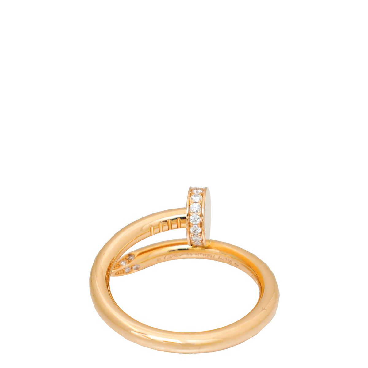 Cartier 18K Rose Gold 22 Diamond Juste Un Clou Ring 55-Cartier-THE CLOSET