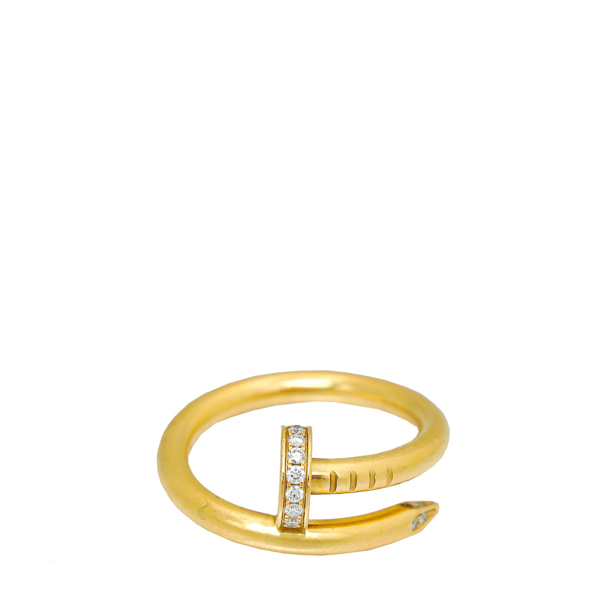 Cartier 18K Yellow Gold w/22 Diamonds Juste Un Clou Ring 51-Cartier-THE CLOSET