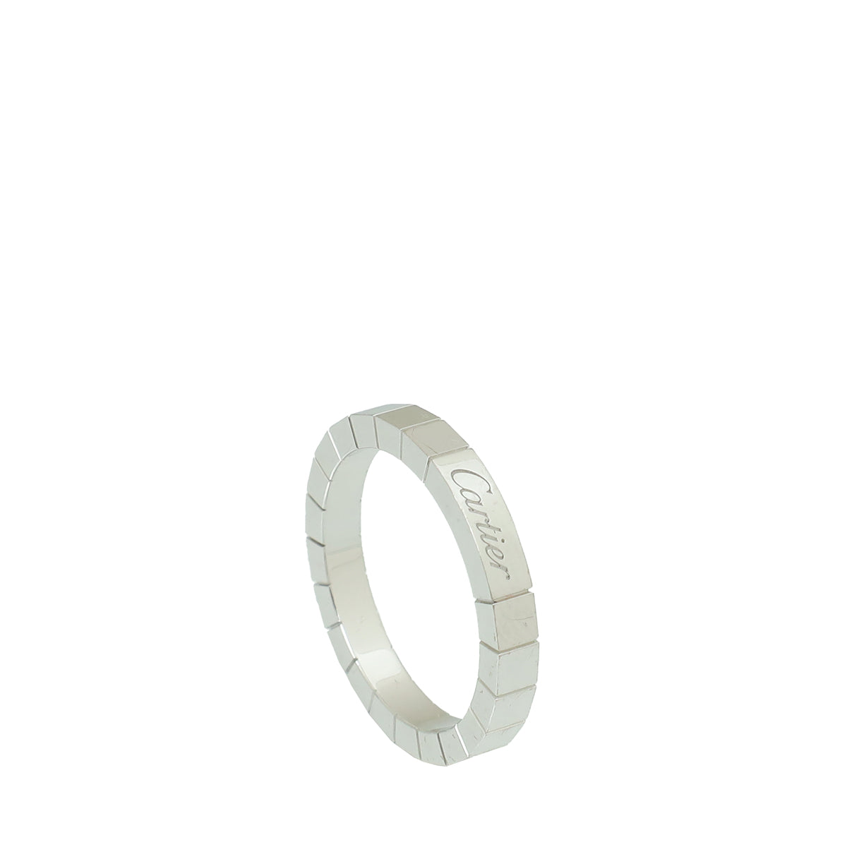 Cartier 18K White Gold Lanieres Band Ring 58-Cartier-THE CLOSET