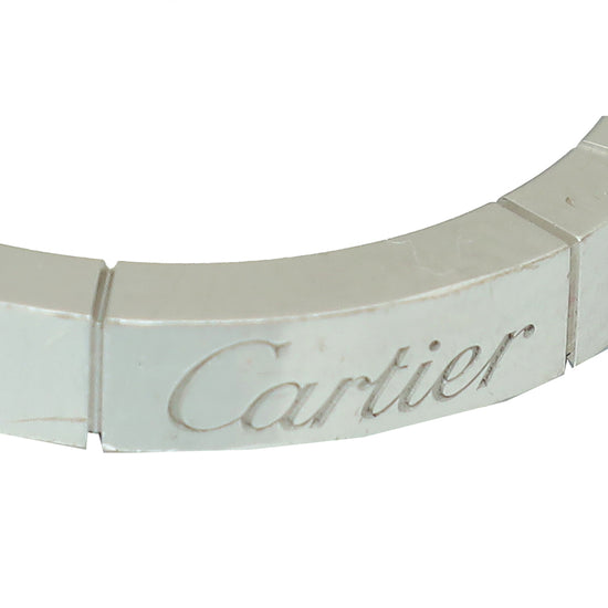 Cartier 18K White Gold Lanieres Band Ring 58