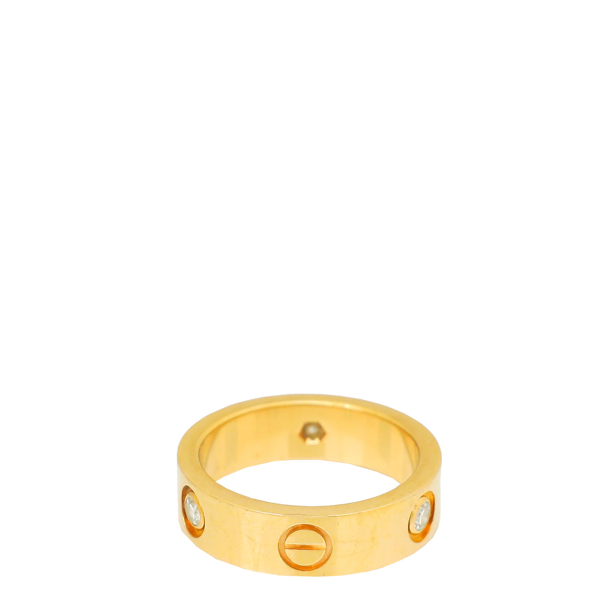 Cartier 18K Rose Gold Love 3 Diamond Ring 54