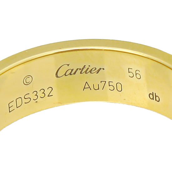 Cartier 18K Yellow Gold Love Ring 56