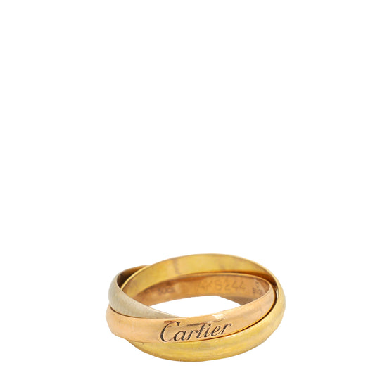 Cartier 18K Trinity Gold Small Model Ring 50