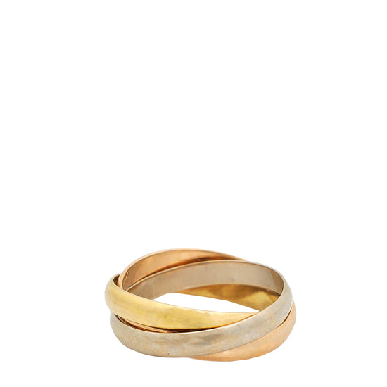 Cartier 18K Trinity Gold Small Model Ring 50