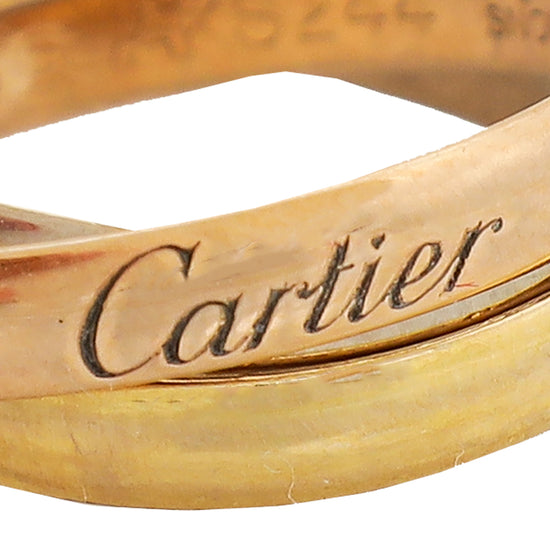 Cartier 18K Trinity Gold Small Model Ring 50