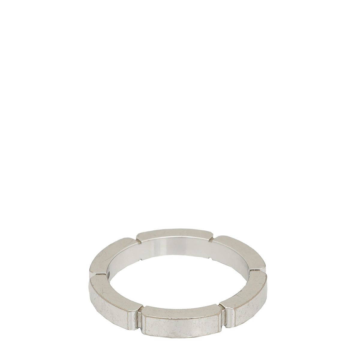 Cartier 18K White Gold Diamond Maillon Panthère Wedding Band Ring 48-Cartier-THE CLOSET
