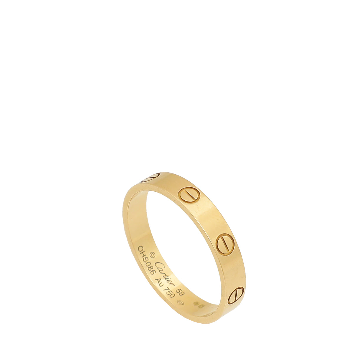 Cartier 18K Yellow Gold Love Small Model Ring 59-Cartier-THE CLOSET