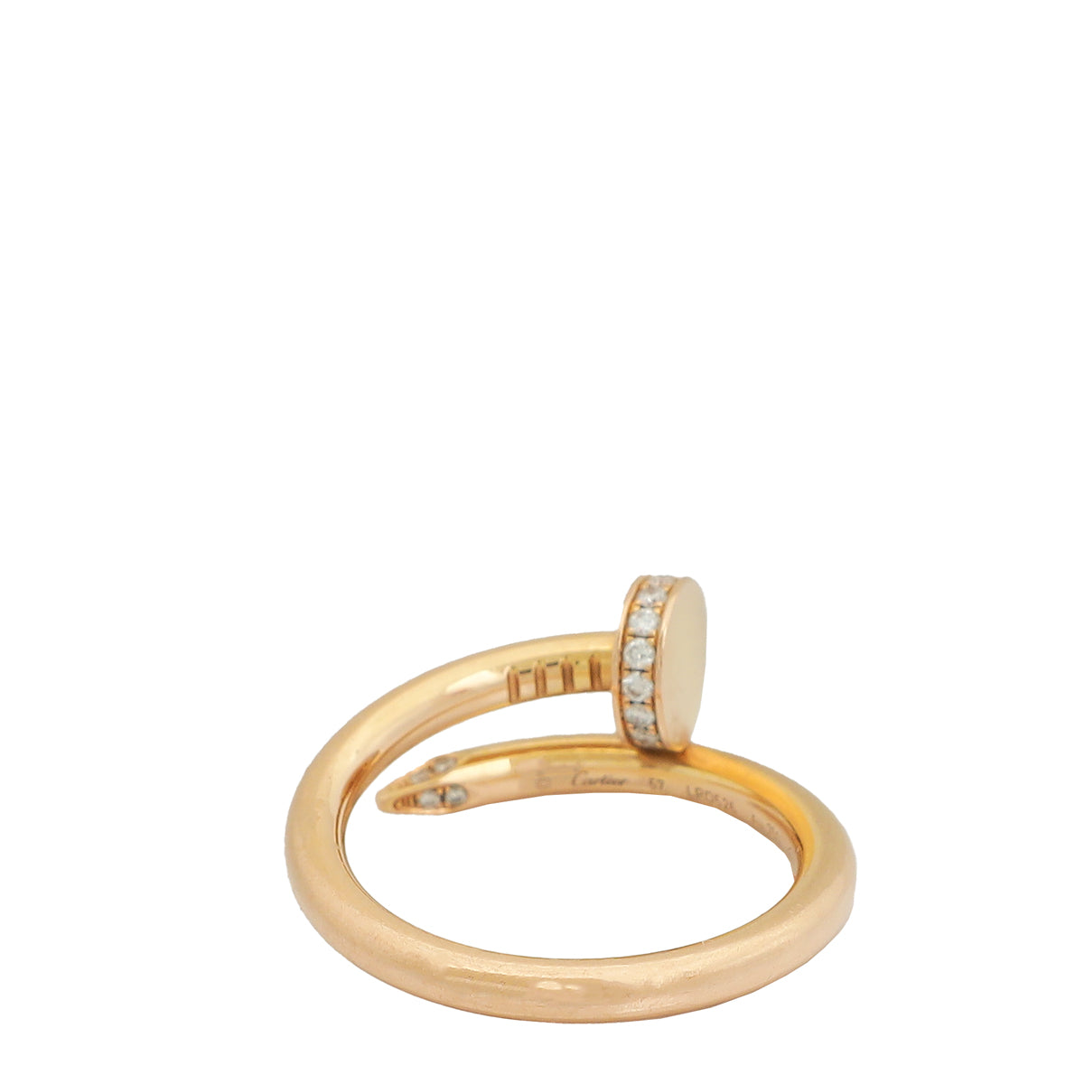 Cartier 18K Rose Gold Juste Un Clou Classic Model Diamond Ring 57-Cartier-THE CLOSET