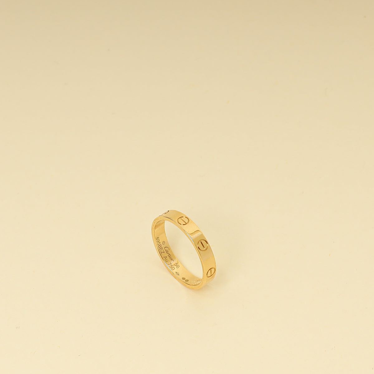 Cartier 18K Yellow Gold Small Model Love Wedding Band 3.6mm Ring 56-Cartier-THE CLOSET