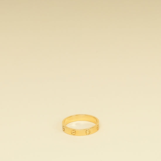 Cartier 18K Yellow Gold Small Model Love Wedding Band 3.6mm Ring 56-Cartier-THE CLOSET