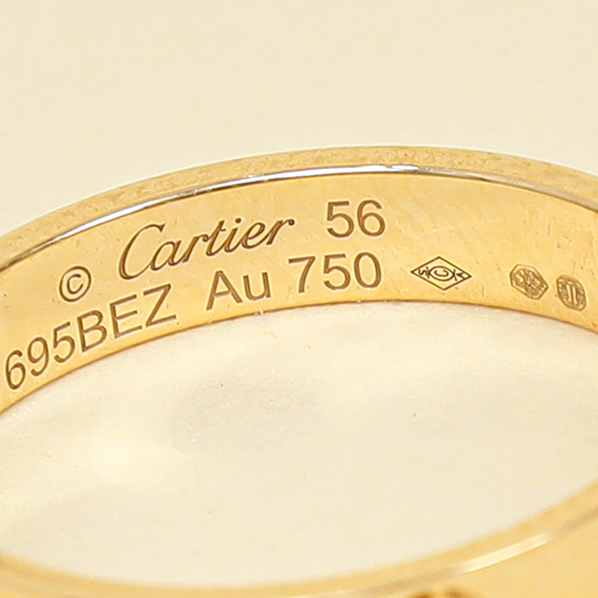 Cartier 18K Yellow Gold Small Model Love Wedding Band 3.6mm Ring 56-Cartier-THE CLOSET