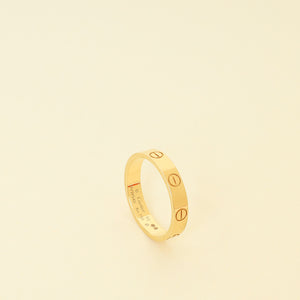 Cartier 18K Yellow Gold Love Small Model Ring 53