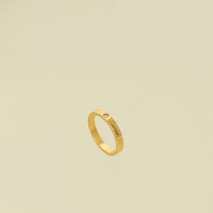 Cartier 18K Rose Gold Diamond C de Cartier Wedding Band 57