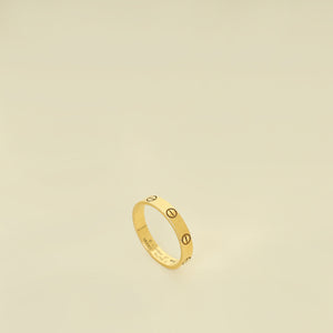 Cartier 18K Yellow Gold Love Small Model Ring 57