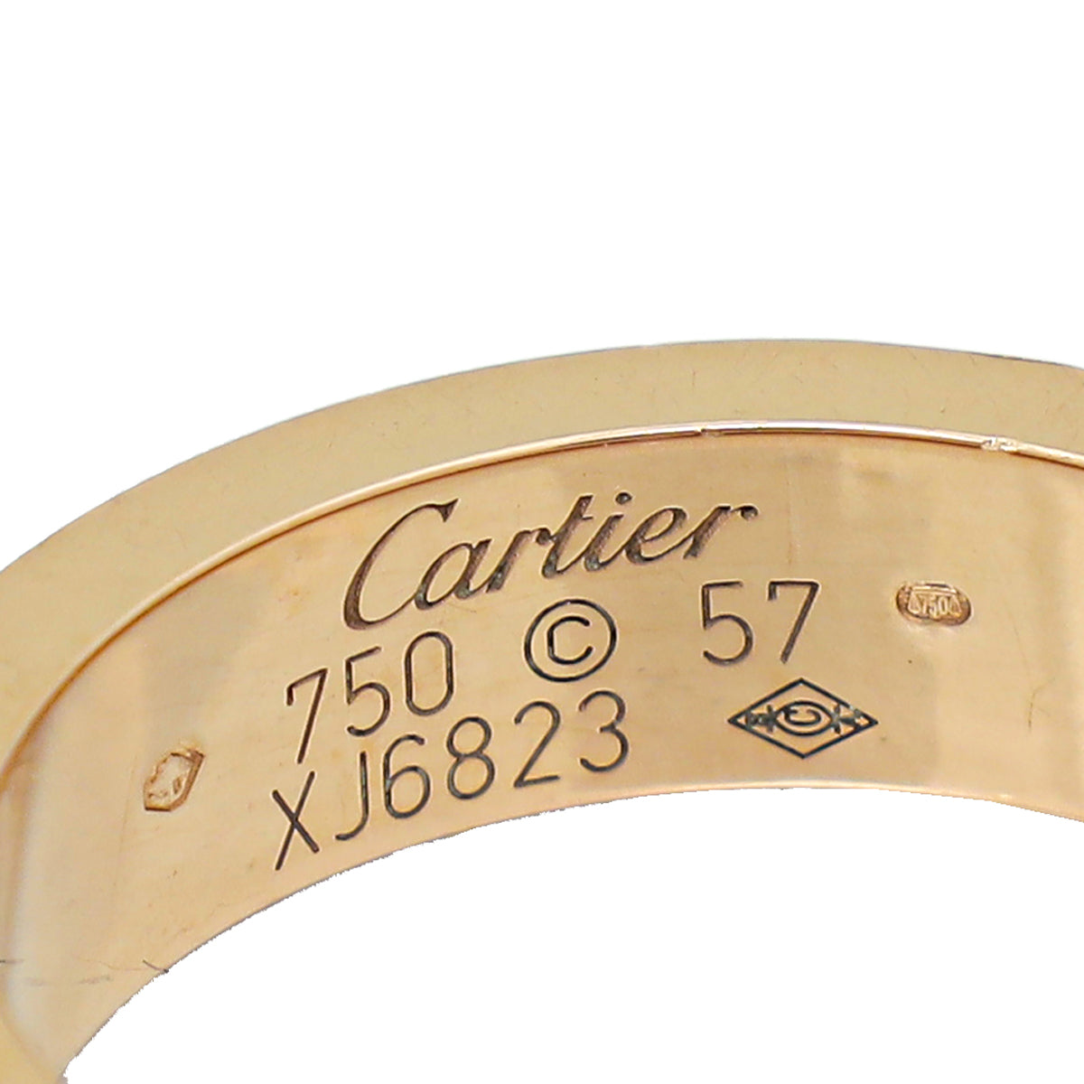 Cartier 18K Rose Gold Love 1 Pink Sapphire Ring 57