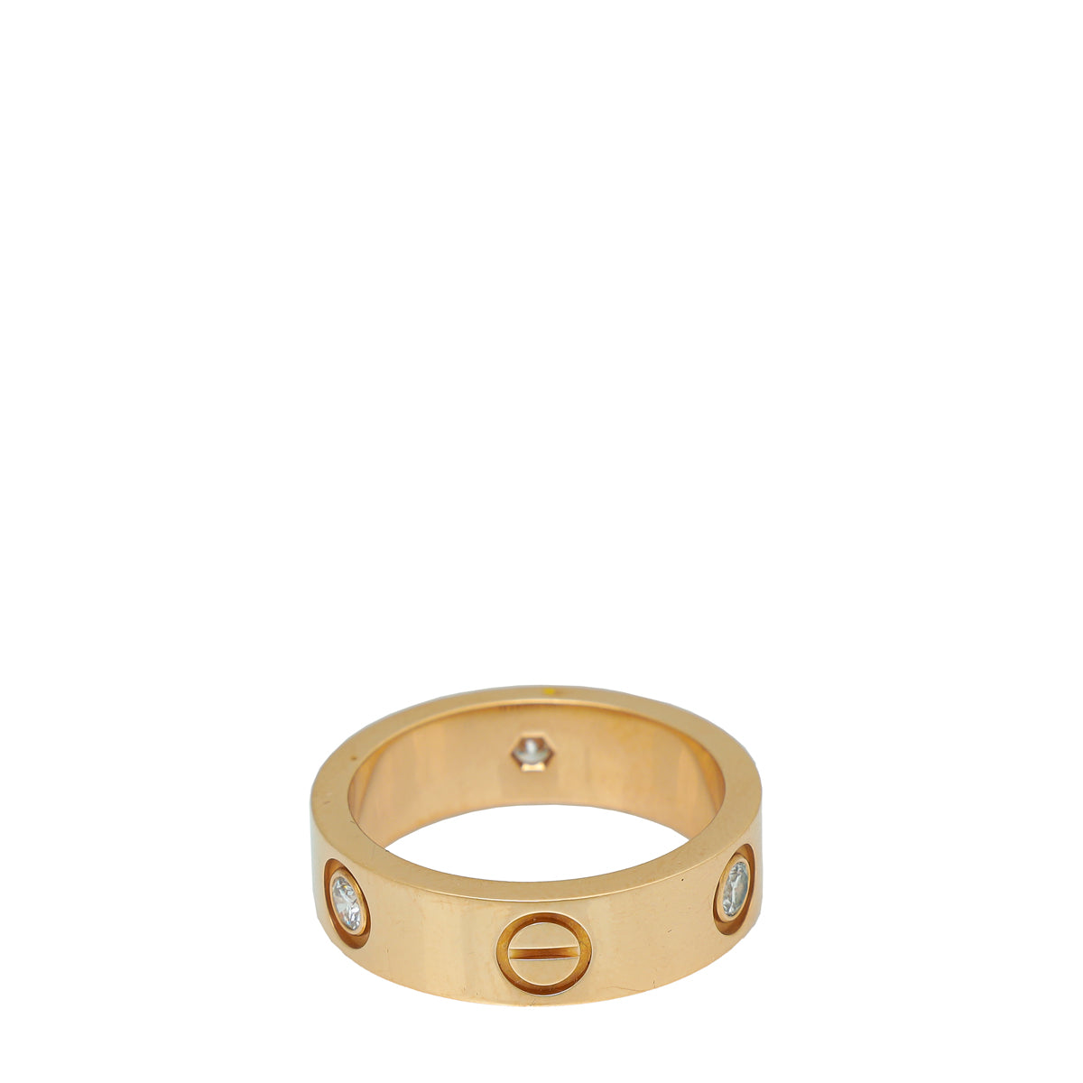 Cartier Love Diamond Yellow Gold Ring – Opulent Jewelers