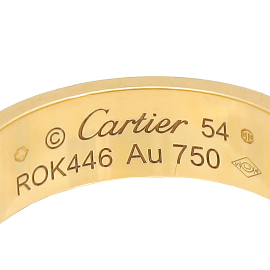 Cartier 18K Yellow Gold Love Ring 54