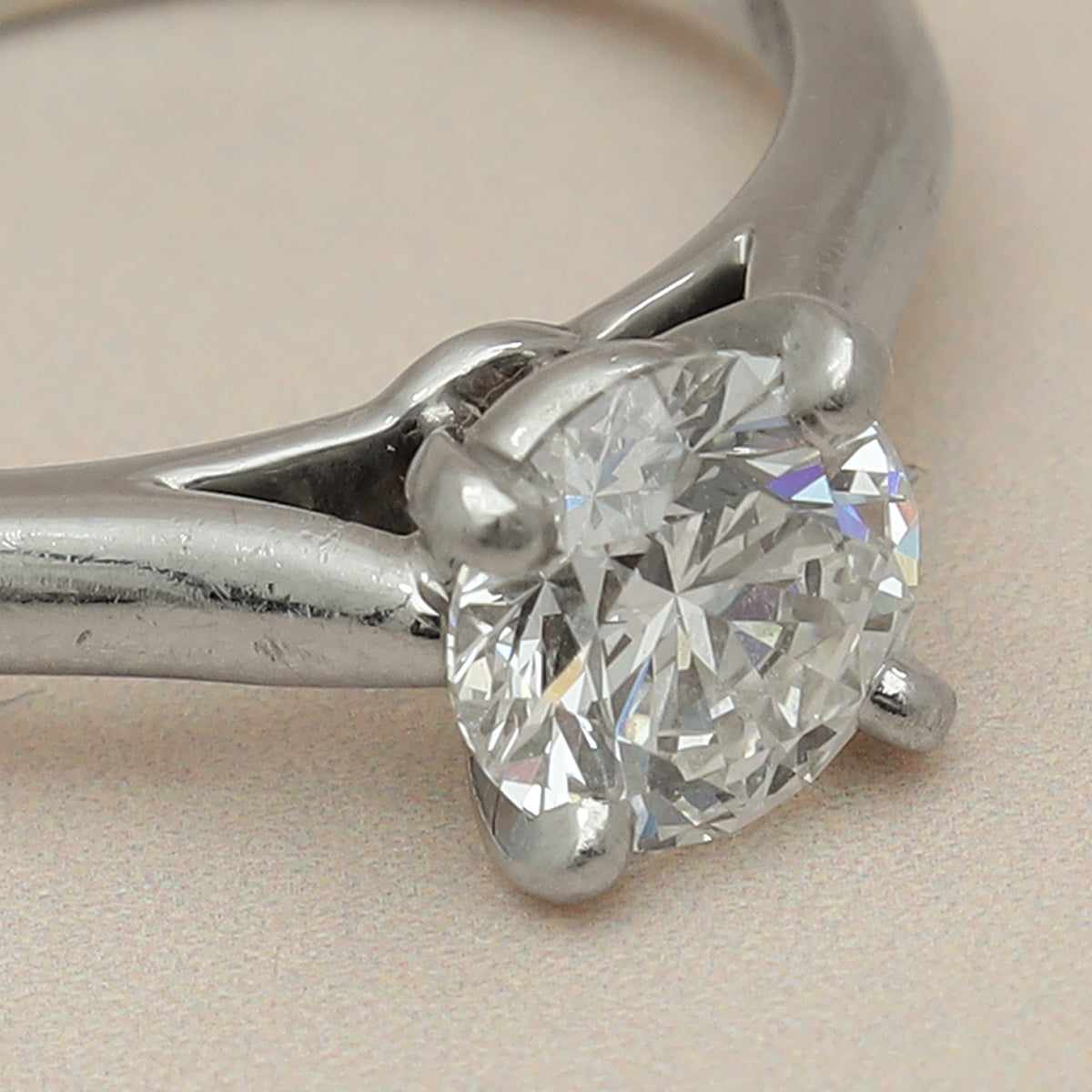 Cartier Platinum 1895 Solitaire Brilliant-Cut Diamond Ring 51-Cartier-THE CLOSET