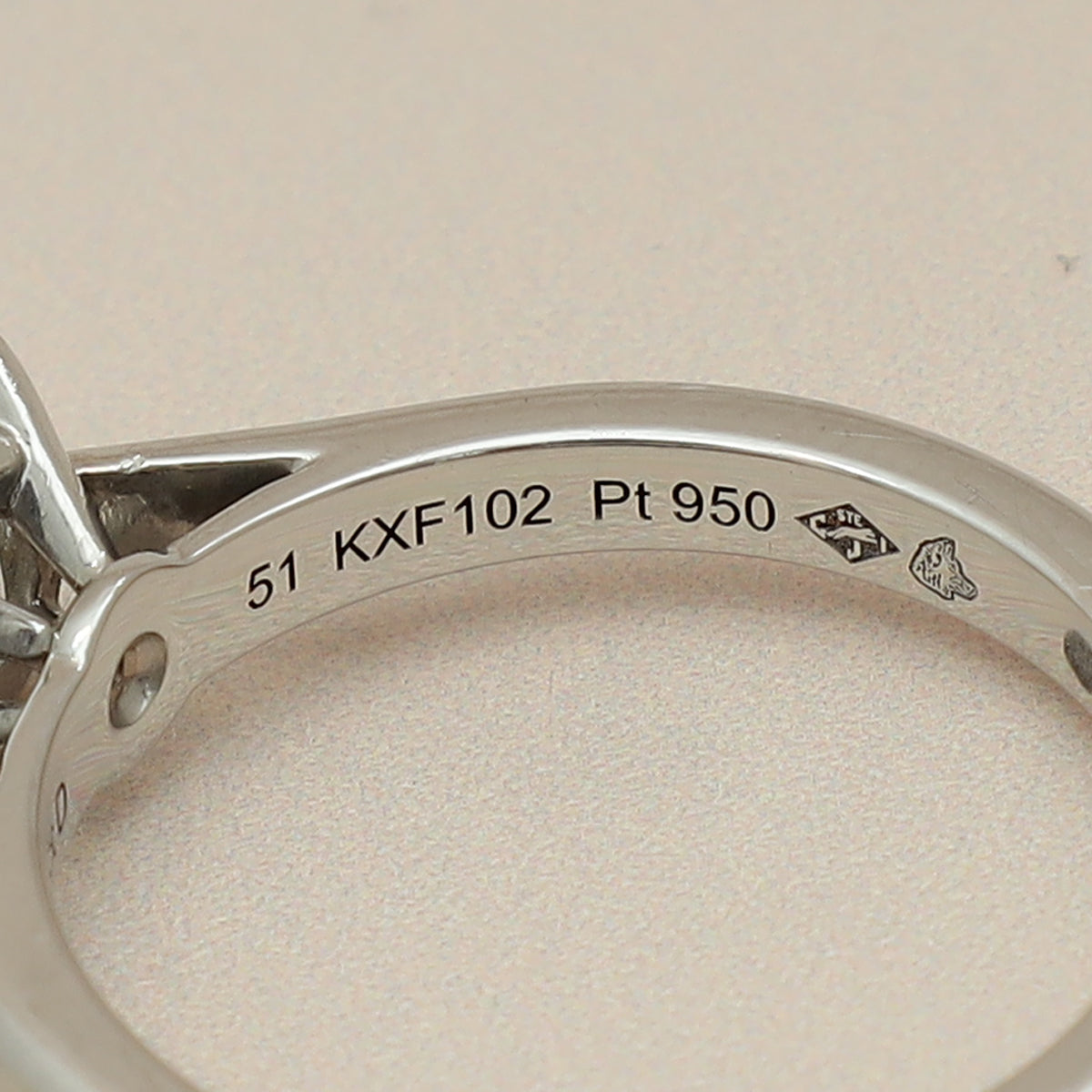 Cartier Platinum 1895 Solitaire Brilliant-Cut Diamond Ring 51-Cartier-THE CLOSET