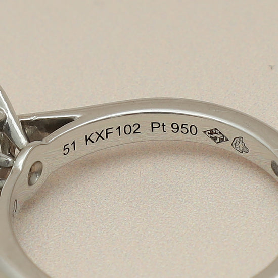 Cartier Platinum 1895 Solitaire Brilliant-Cut Diamond Ring 51-Cartier-THE CLOSET