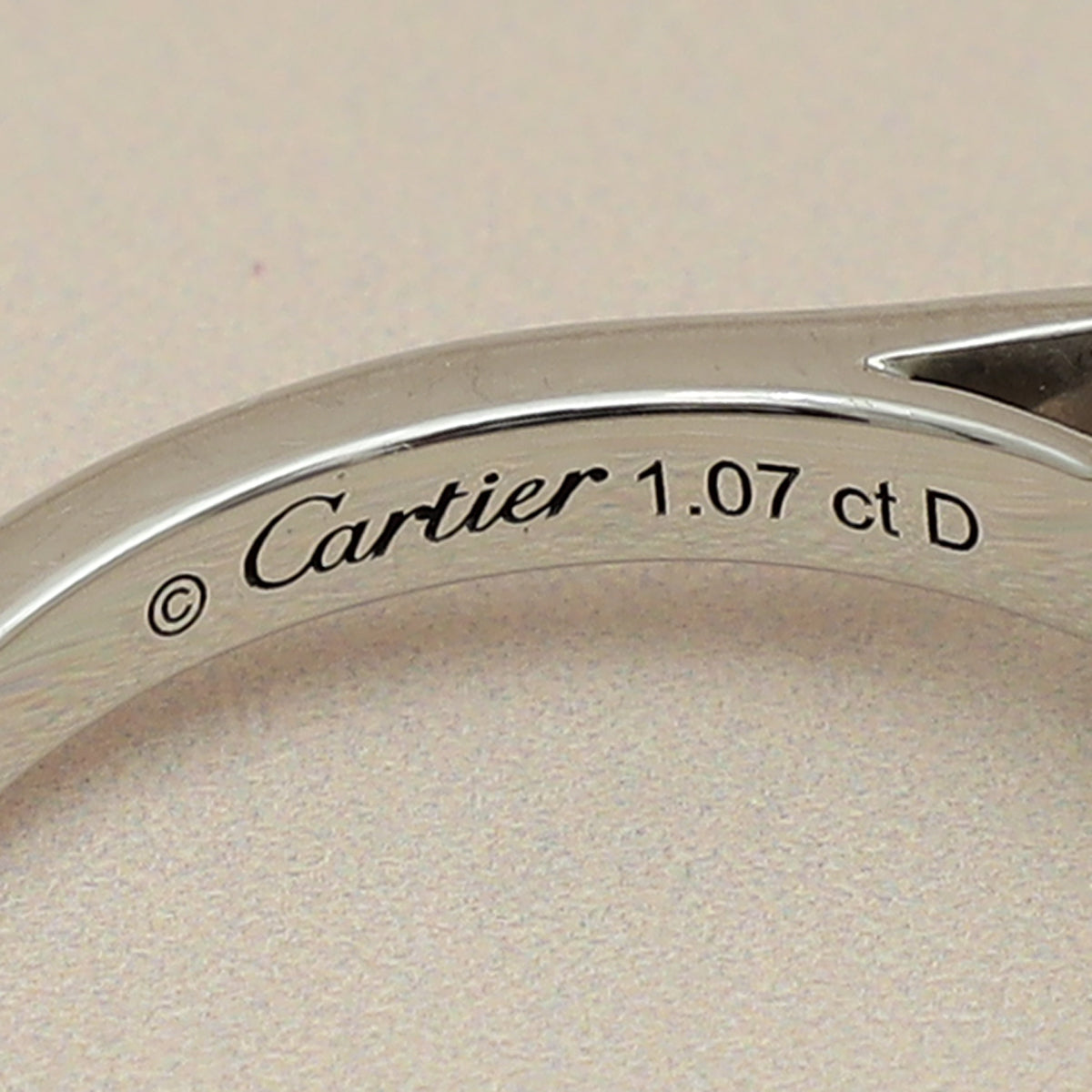 Cartier Platinum 1895 Solitaire Brilliant-Cut Diamond Ring 51-Cartier-THE CLOSET