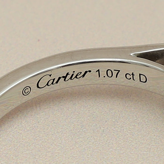 Cartier Platinum 1895 Solitaire Brilliant-Cut Diamond Ring 51-Cartier-THE CLOSET