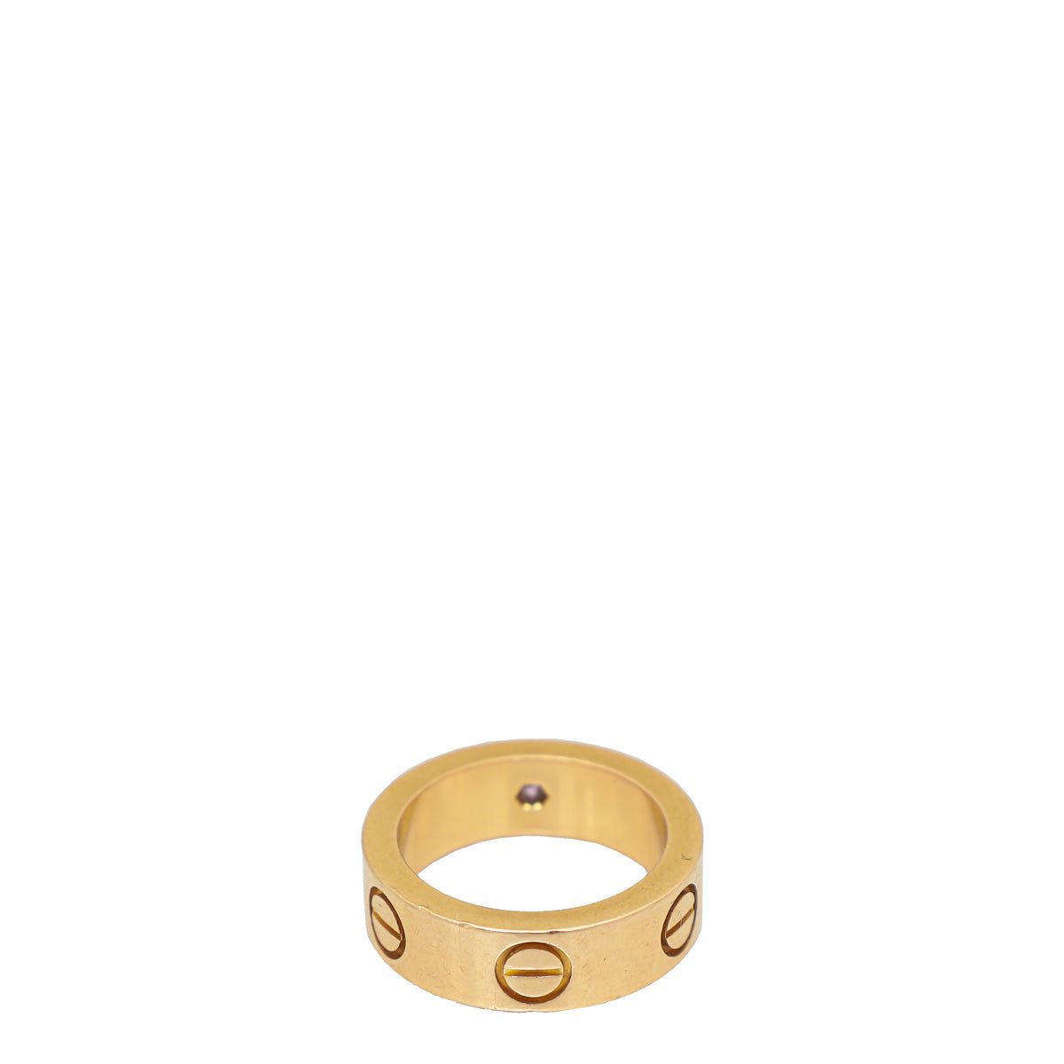 Cartier 18K Pink Gold Sapphire Love Ring 46-Cartier-THE CLOSET