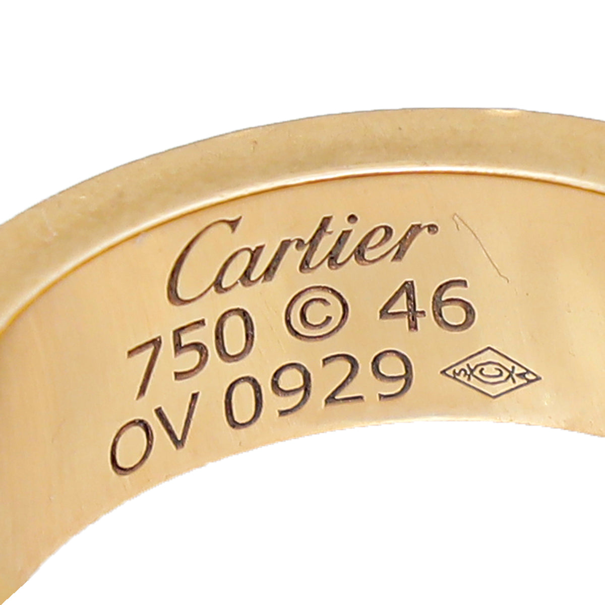 Cartier 18K Pink Gold Sapphire Love Ring 46