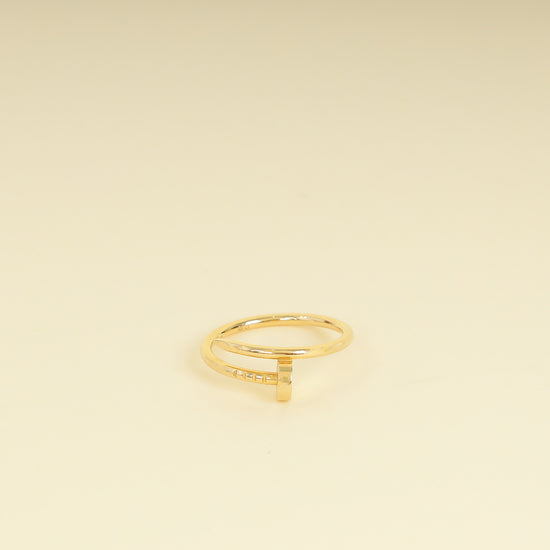 Cartier 18K Yellow Gold Juste Un Clou Small Model Ring 56