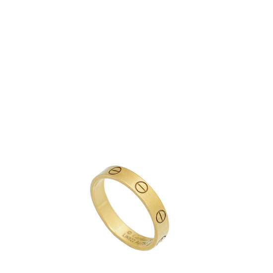 Cartier 18K Yellow Gold Love Wedding Band Ring 55