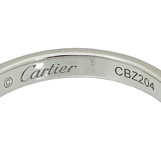 Cartier Platinum w/19 Diamonds Band Ring 52