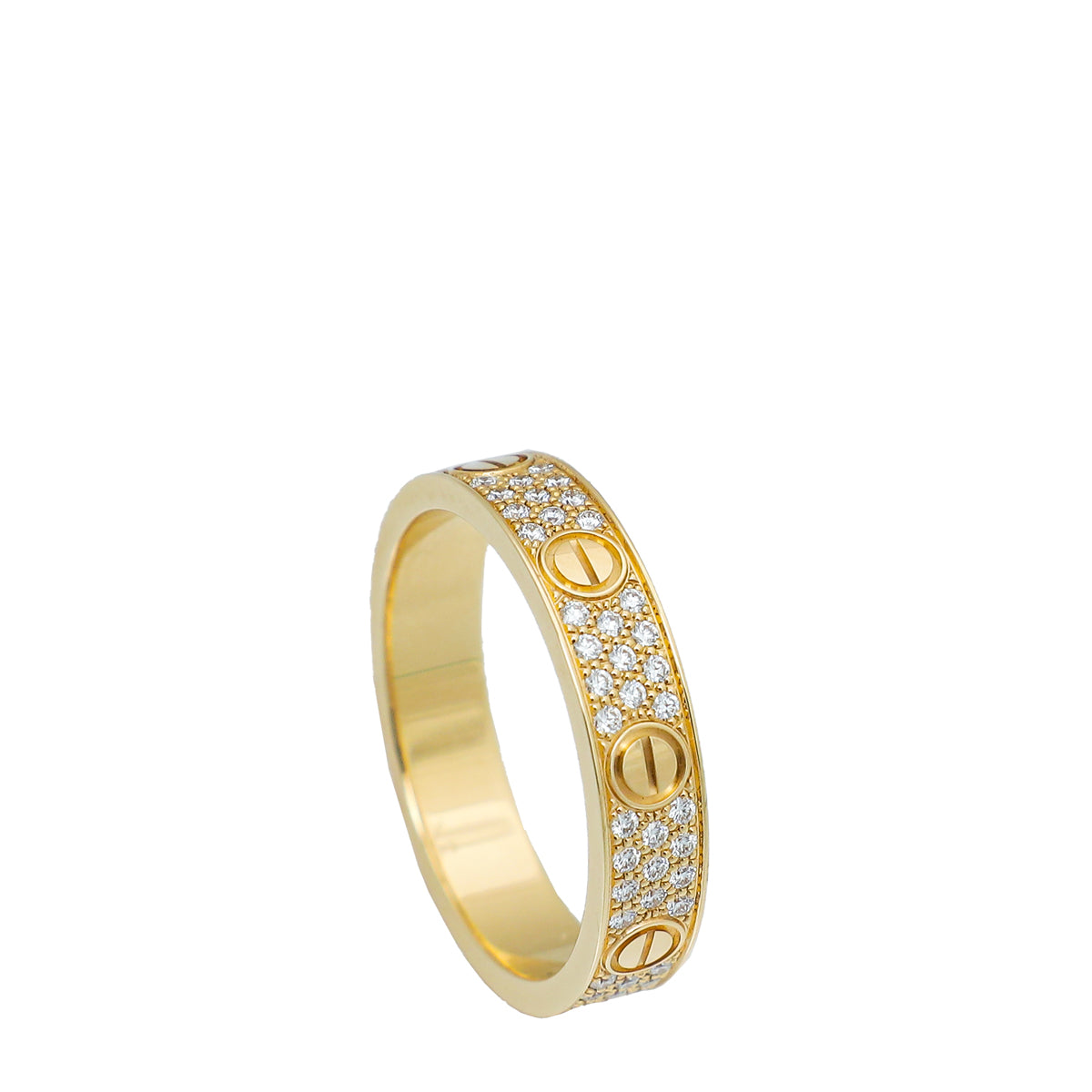 Cartier 18K Yellow Gold Diamond Love Ring 51-Cartier-THE CLOSET