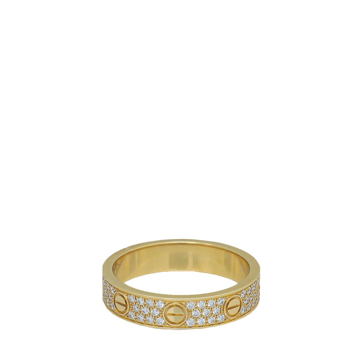 Cartier 18K Yellow Gold Diamond Love Ring 51