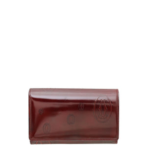 Cartier Red Smooth Happy Birthday Flap Wallet