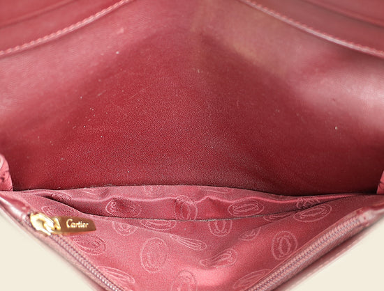 Cartier Burgundy Must De Cartier International Wallet