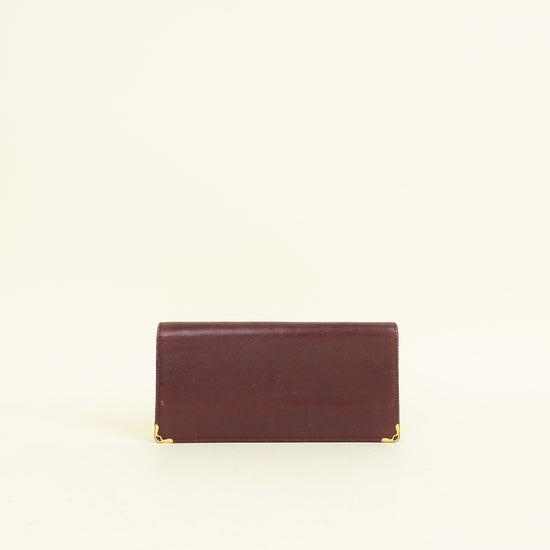 Cartier Burgundy Must De Cartier International Wallet