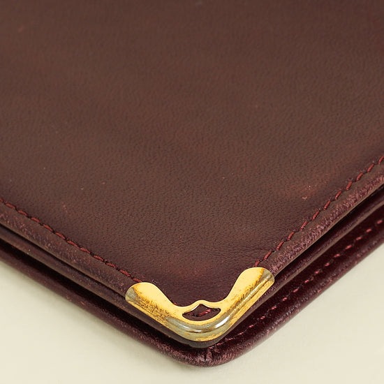 Cartier Burgundy Must De Cartier International Wallet