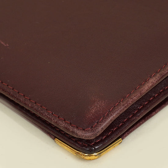 Cartier Burgundy Must De Cartier International Wallet