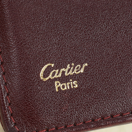 Cartier Burgundy Must De Cartier International Wallet